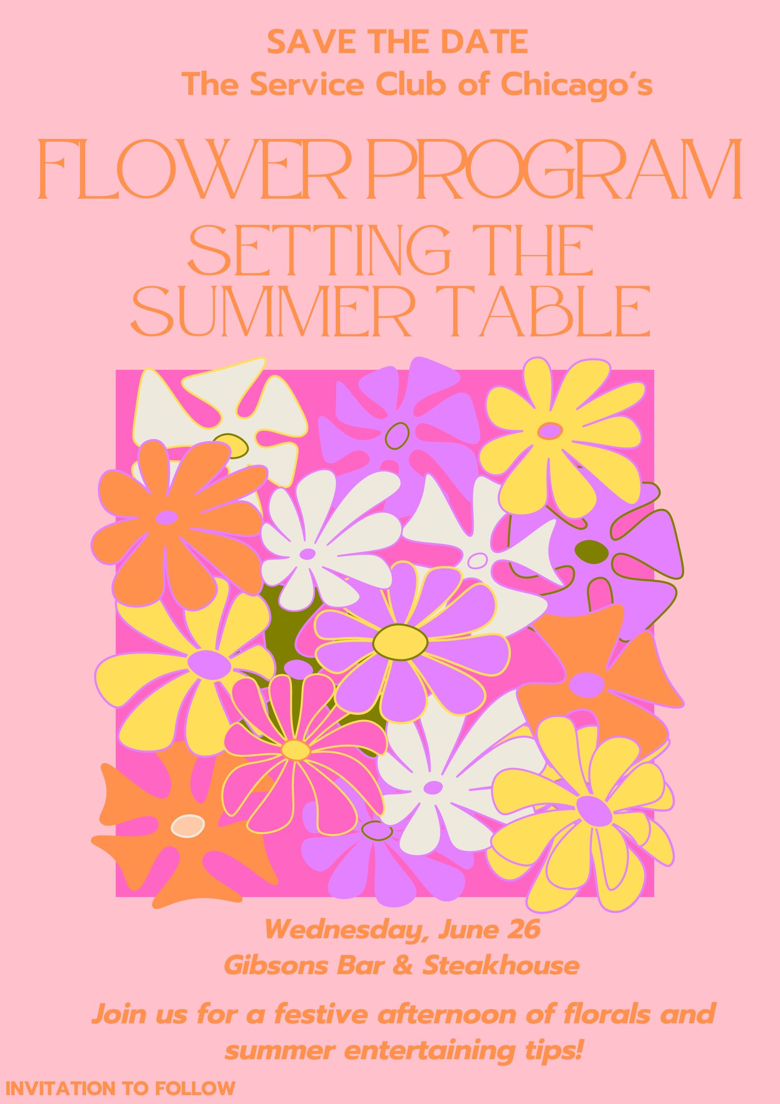 Flower program setting the summer table
