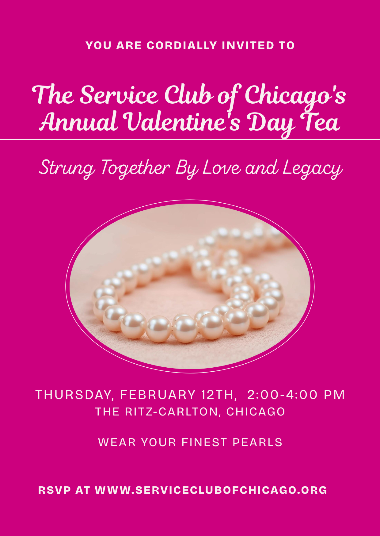 Service Club of Chicago Annual Valentine's Day Tea